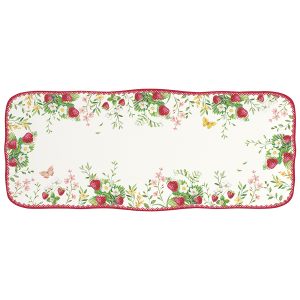 Блюдо для сервировки прямоугольное "Jardin Des Fraises" 36х15см в подарочной упаковке