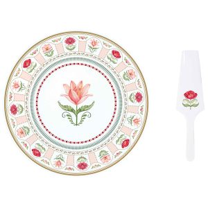 Блюдо для торта с лопаткой "Flowery" 31см в подарочной упаковке