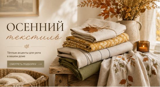 Осенний текстиль для уютного дома