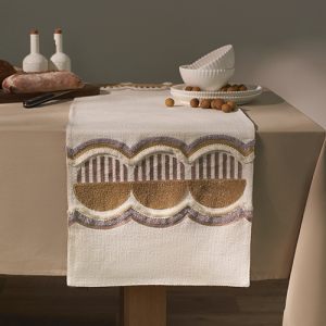 Дорожка на стол из хлопка "Chic beige" 45х150см