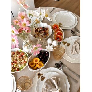 Блюдо для сервировки "Harvest Collection Баклажан" 23см с золотым ободком