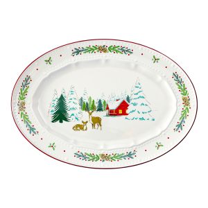 Новогоднее блюдо сервировочное "Nordic winter" 34,6х24см в подарочной упаковке