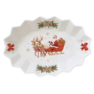 Новогоднее блюдо сервировочное "Christmas Heritage" 25см в подарочной упаковке