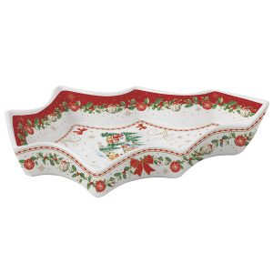 Новогоднее блюдо сервировочное в форме ёлки "Christmas Heritage" 28,5см в подарочной упаковке