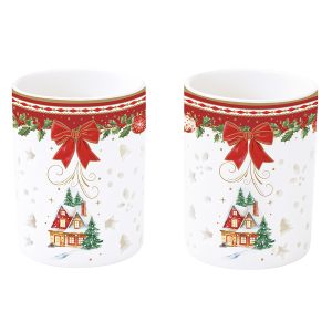 Новогодний набор подсвечников "Christmas Heritage" в подарочной упаковке