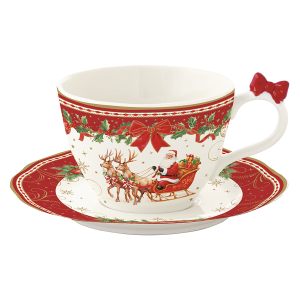 Новогодняя чашка с блюдцем "Christmas Heritage" 240мл в подарочной упаковки
