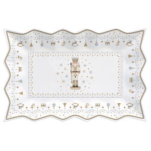 Новогоднее Большое блюдо сервировочное "Royal Nutcracker" 35x23см в подарочной упаковке