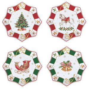 Новогодний набор закусочных тарелок "Christmas Tale" 16см, 4шт в подарочной упаковке
